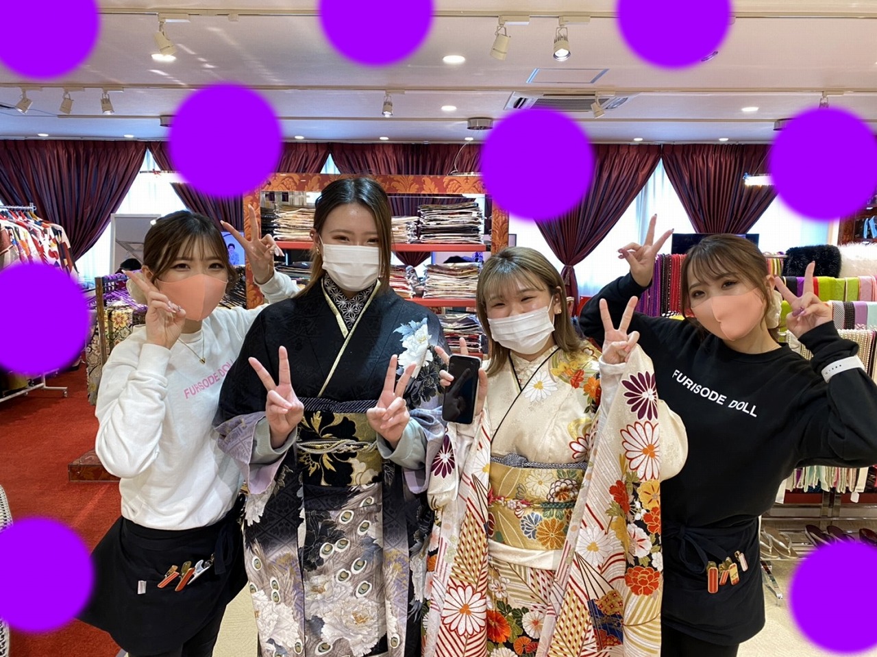 ♡9日　大阪梅田で　成人式キラキラお振袖姫ちゃん♡